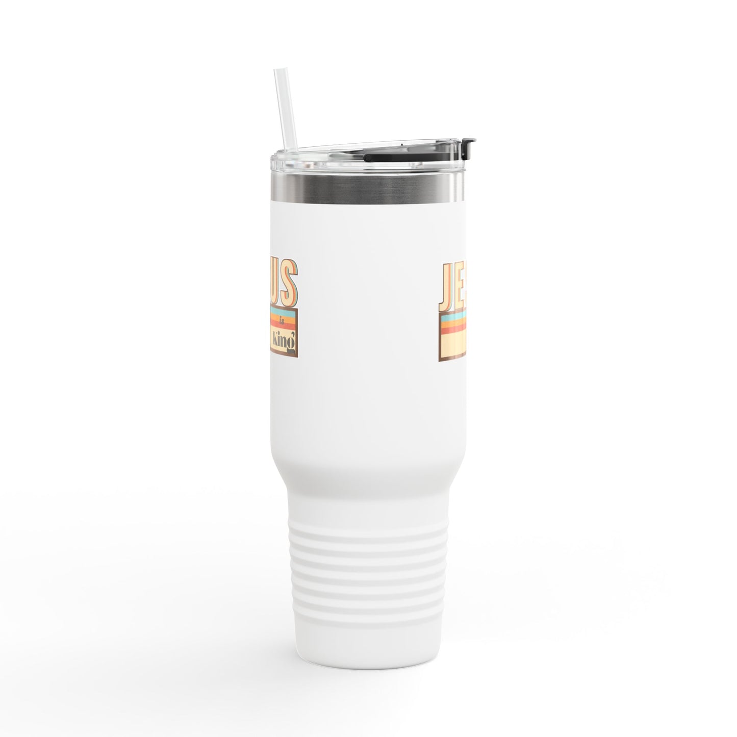 Retro - Jesus is King - Insulated Travel Mug - 40oz